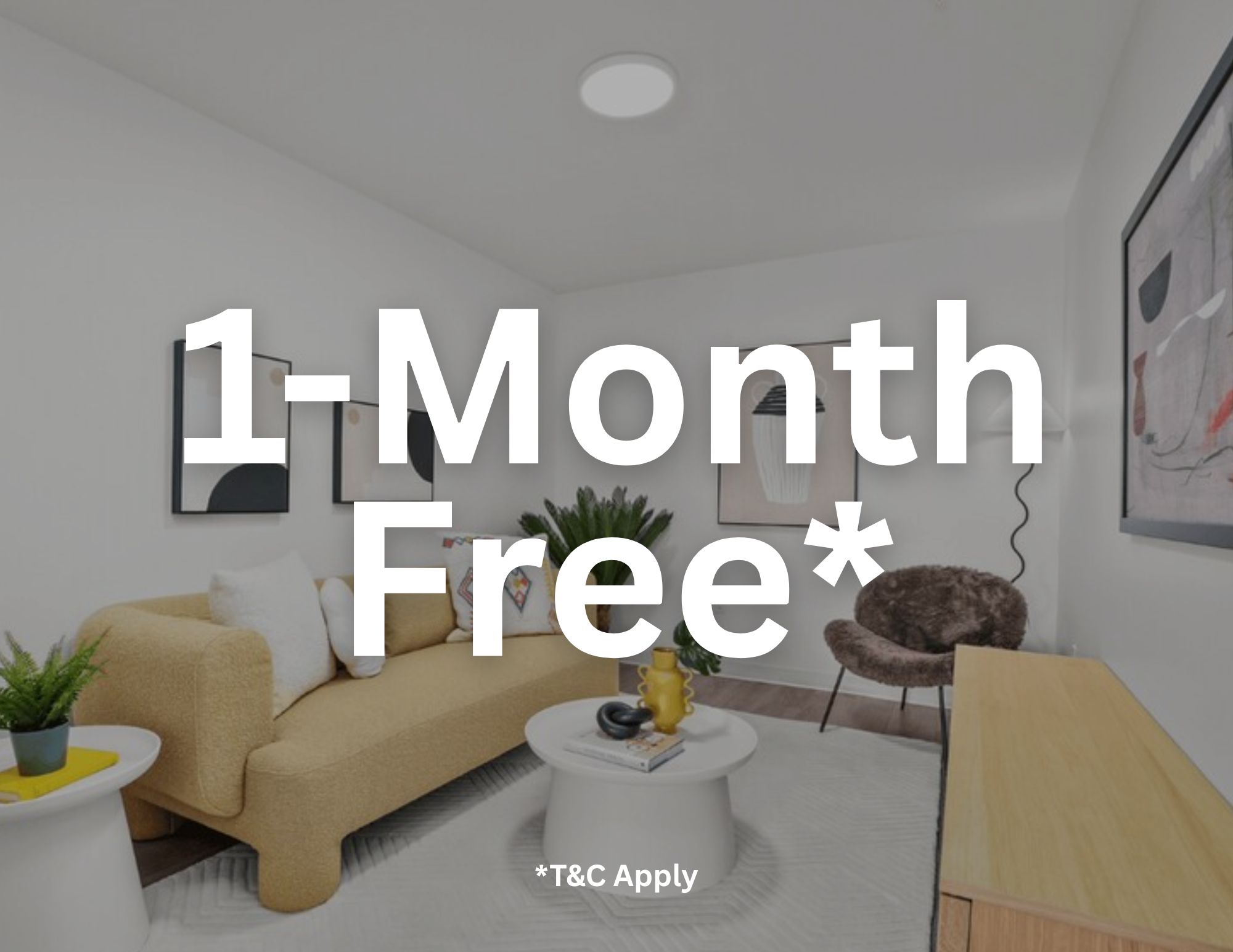 1-month free on a 13-month lease.
